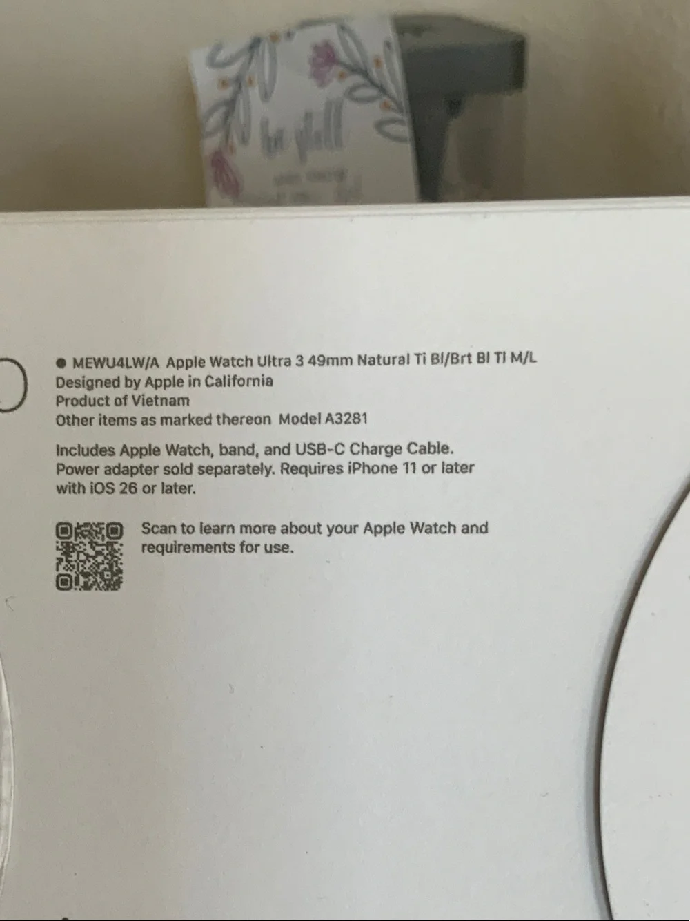 Apple Watch Ultra 3 — Silver Case with Blue Sport Loop